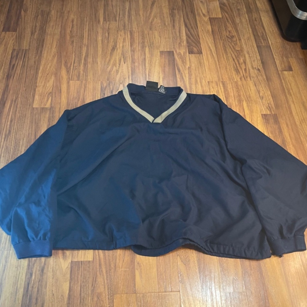 Hartwell ViaSport Windshirt Mens 4XL Navy Blue V-Neck Golf Pullover Windbreaker